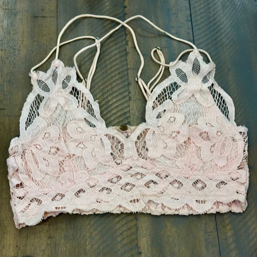 Free People Pink Lace Bralette size S/M